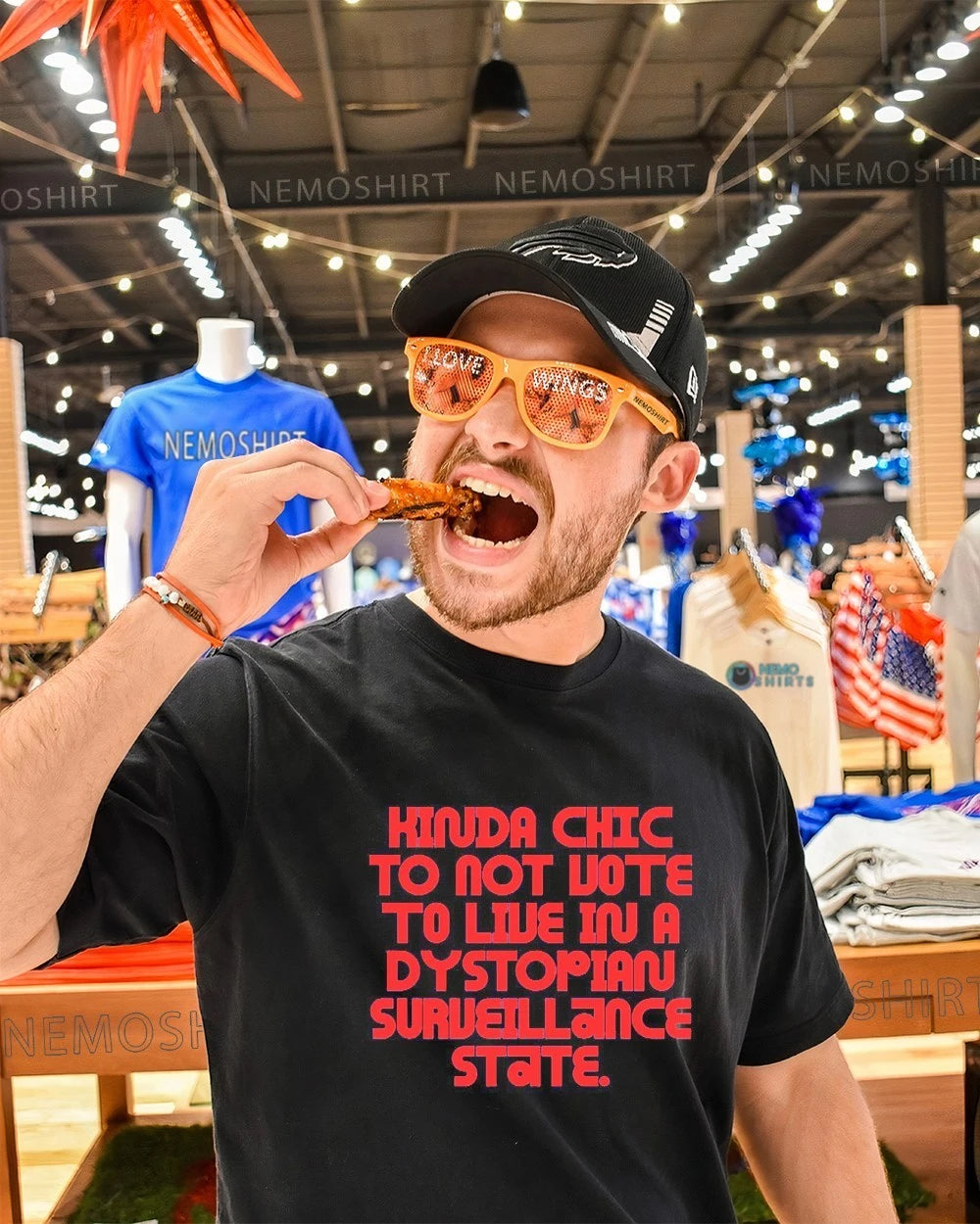Chic kinda to not vote live in a dystopian - Adult & Kids T-Shirts, Sweatshirts & Hoodies apparel design preview 1