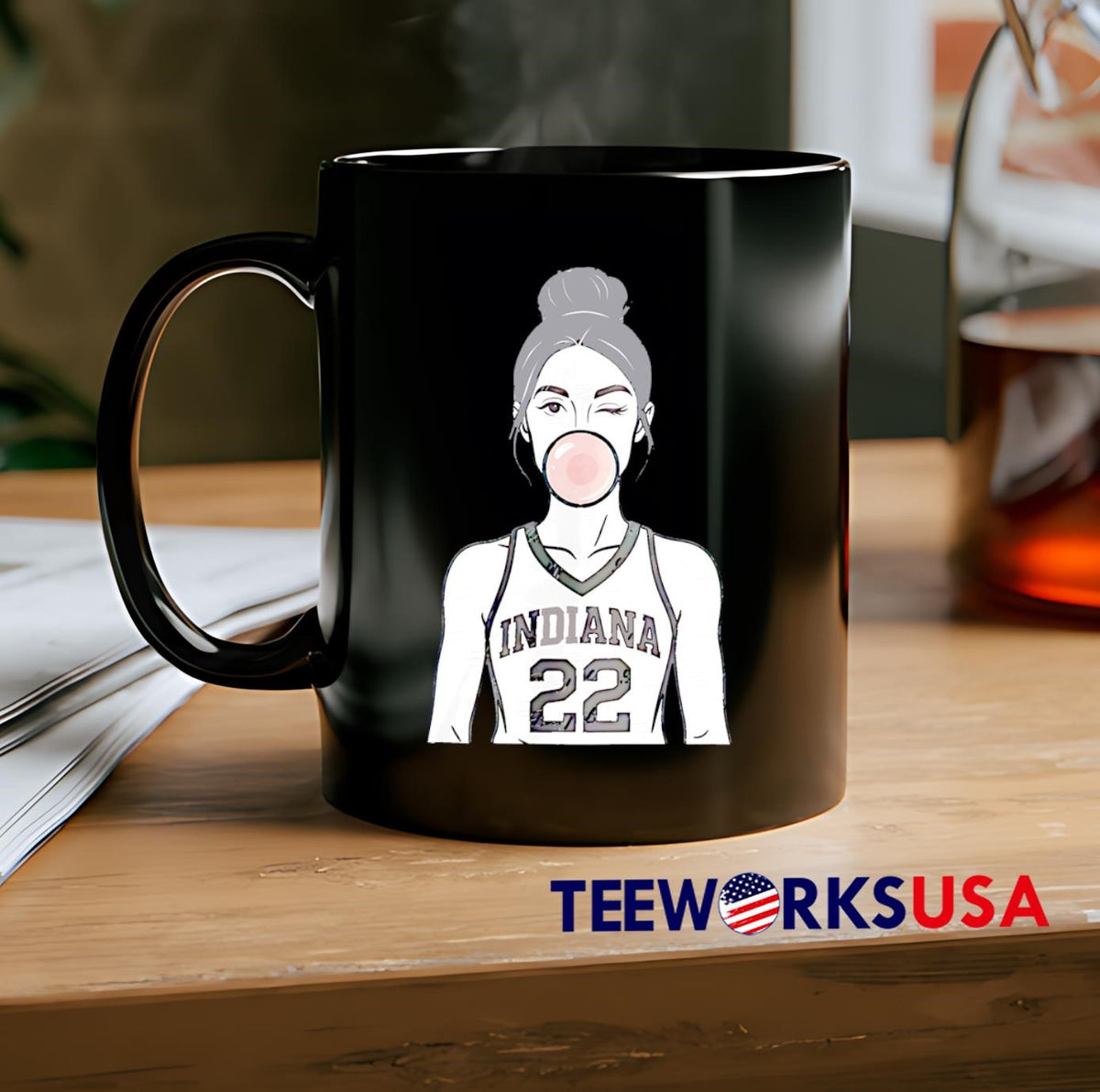 Caitlin Clark blow gum comic - Adult & Kids T-Shirts, Sweatshirts & Hoodies apparel design preview 2