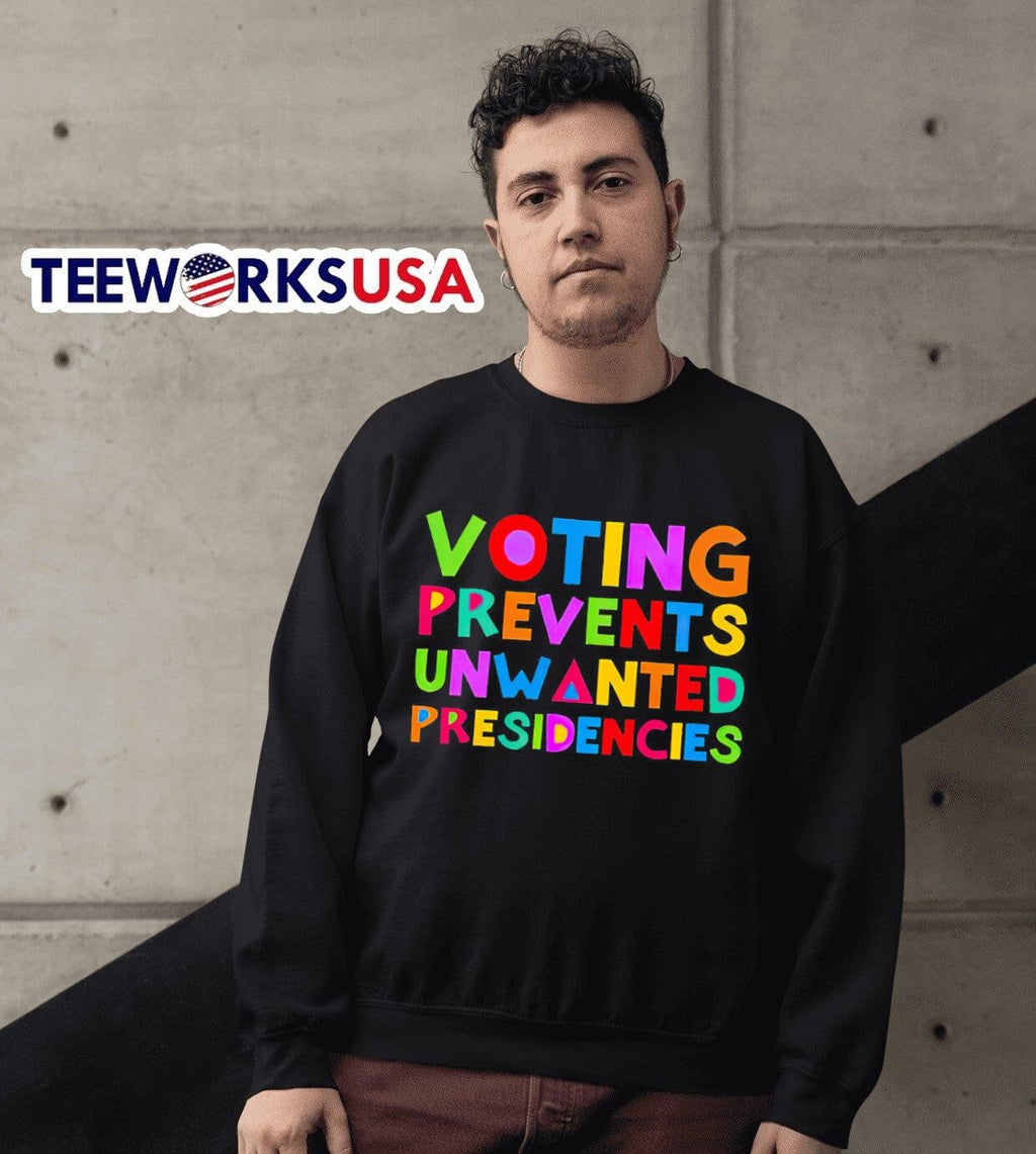 Voting prevents unwanted presidencies - Adult & Kids T-Shirts, Sweatshirts & Hoodies apparel design preview 3