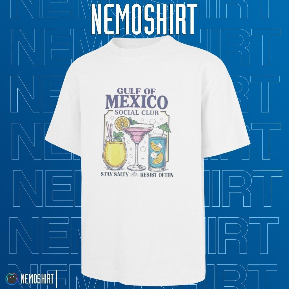 Gulf of Mexico social club stay salty resist often - Adult & Kids T-Shirts, Sweatshirts & Hoodies apparel design preview 1