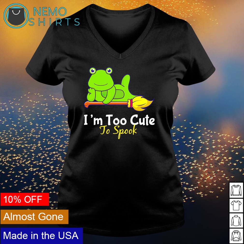 Frog I'm too cute to spook - Adult & Kids T-Shirts, Sweatshirts & Hoodies apparel design preview 5