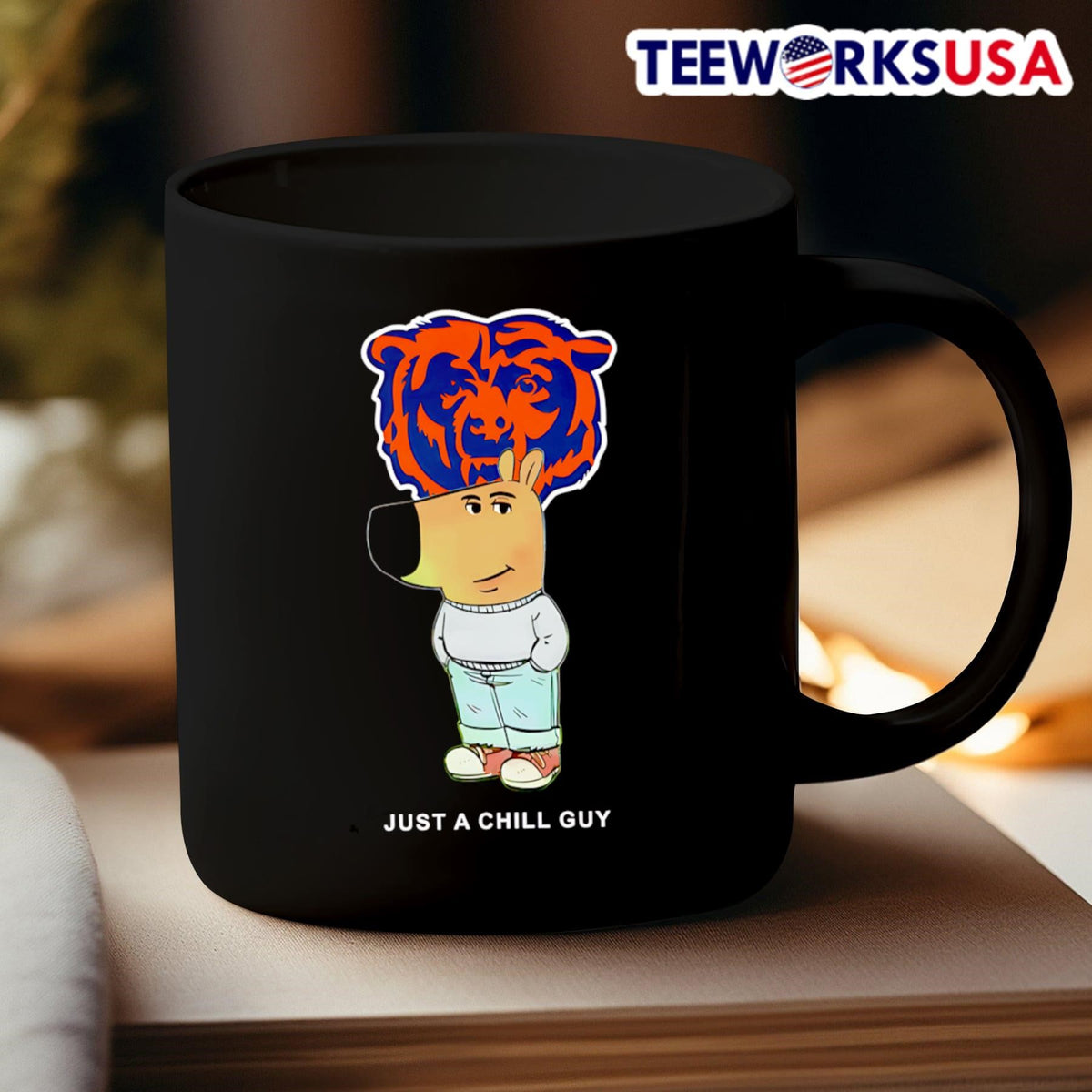 Just a Chill Guy Chicago Bears - Adult & Kids T-Shirts, Sweatshirts & Hoodies apparel design preview 3