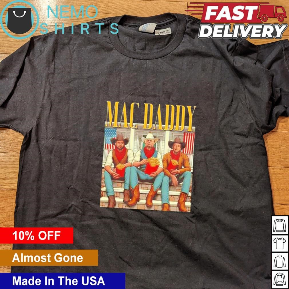 McDaddy Trump Vance Elon fries McDonalds - Adult & Kids T-Shirts, Sweatshirts & Hoodies apparel design preview 4