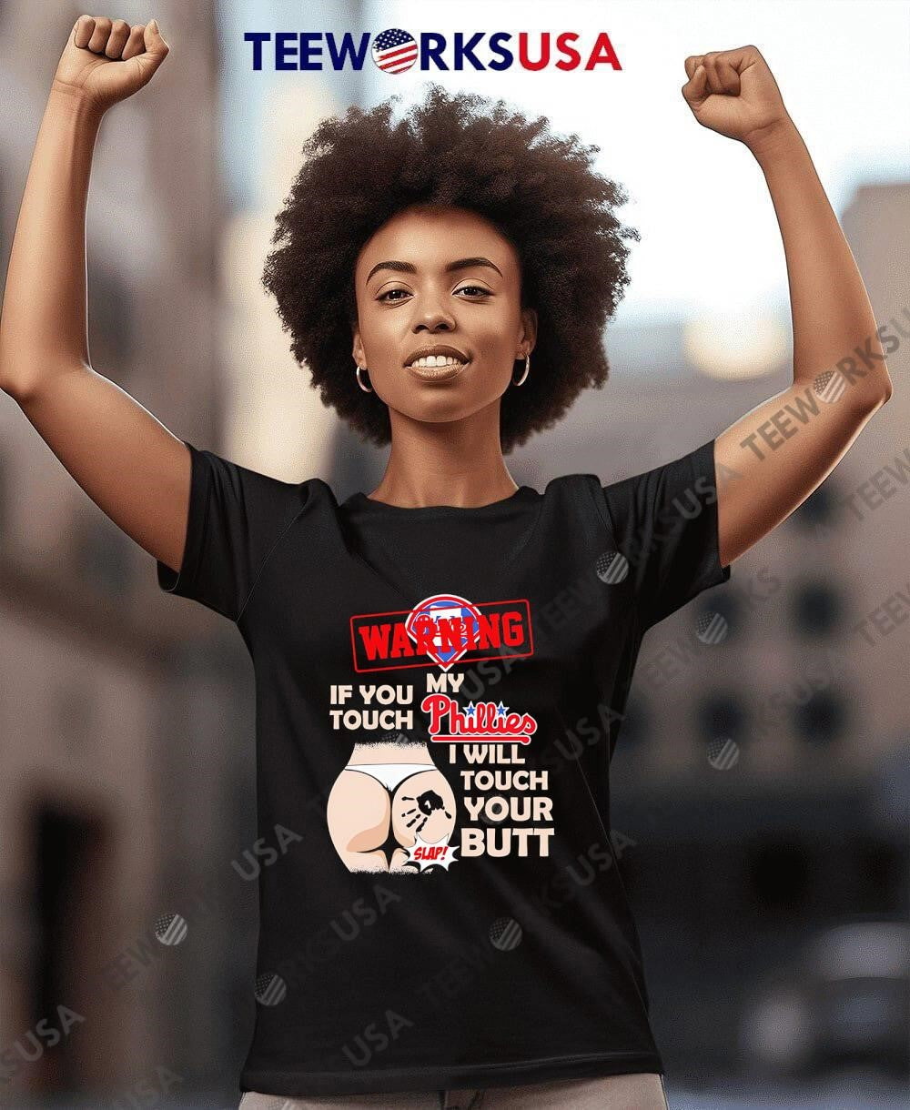 Philadelphia Phillies Baseball Warning If You Touch - Adult & Kids T-Shirts, Sweatshirts & Hoodies apparel design preview 8