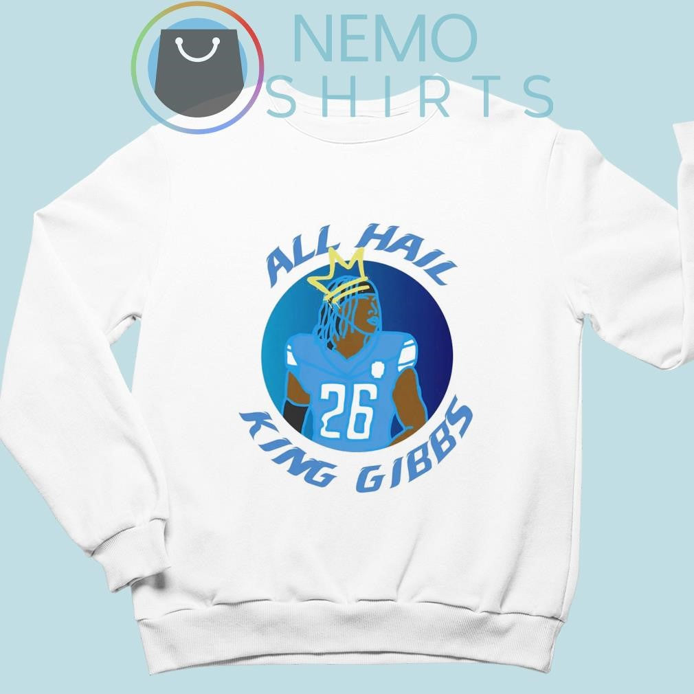 All hail King Gibbs Detroit Lions - Adult & Kids T-Shirts, Sweatshirts & Hoodies apparel design preview 4