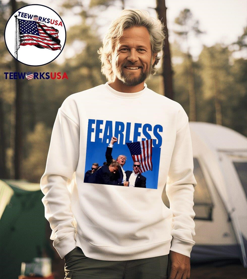 Donald Trump fearless - Adult & Kids T-Shirts, Sweatshirts & Hoodies apparel design preview 3