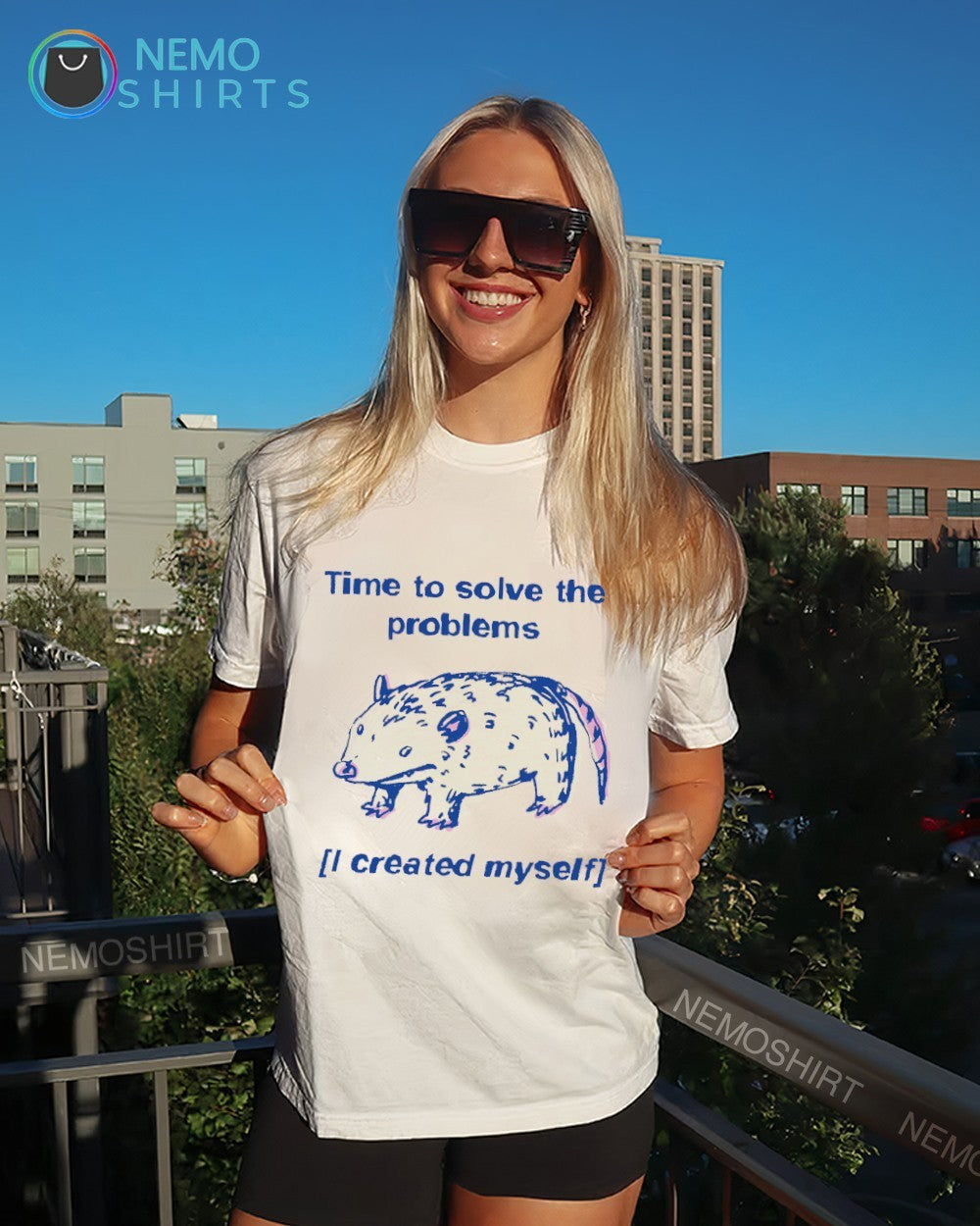 Time to solve the problems I created myself opossum - Adult & Kids T-Shirts, Sweatshirts & Hoodies apparel design preview 4