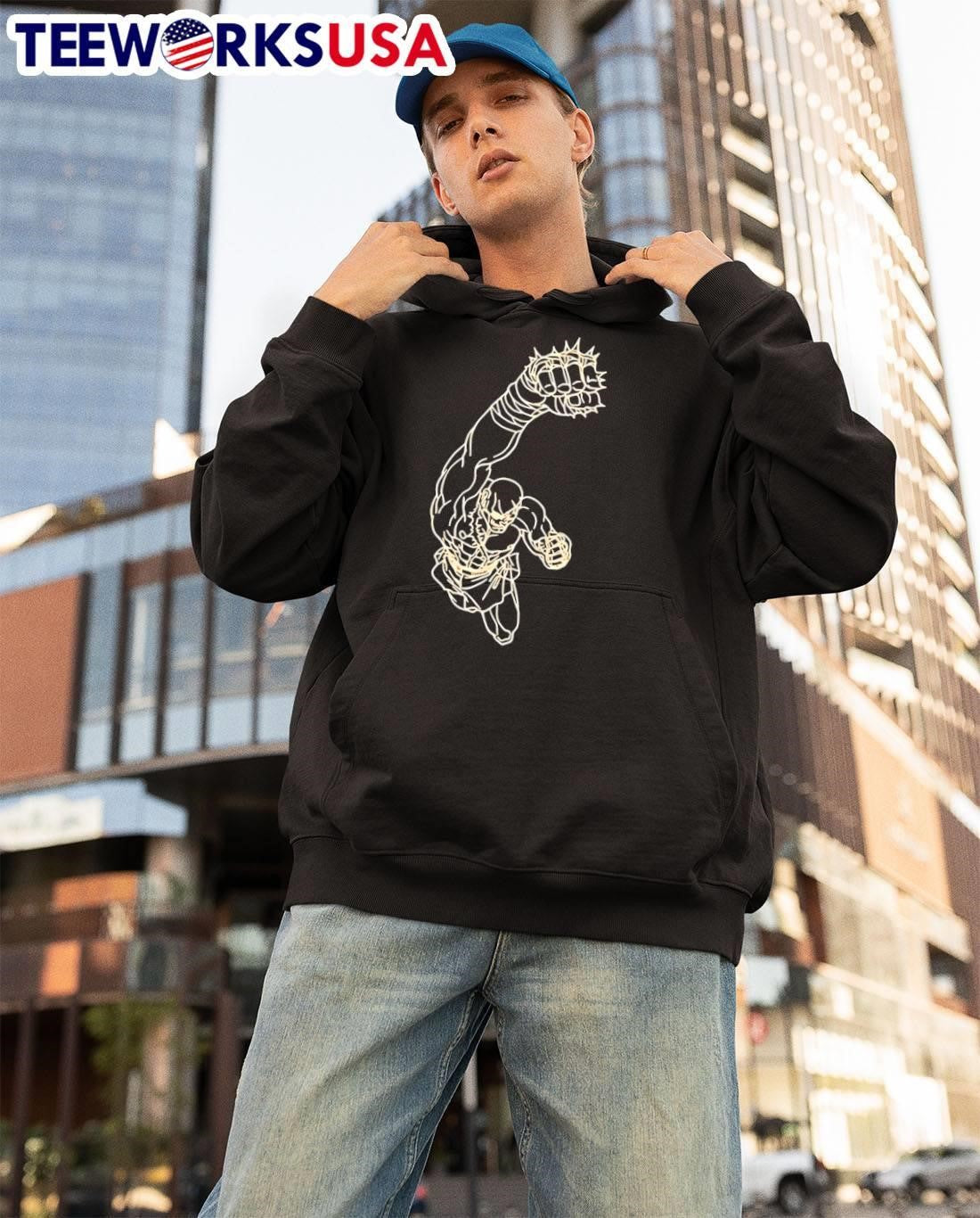 Fighter Tiger Uppercut - Adult & Kids T-Shirts, Sweatshirts & Hoodies apparel design preview 3