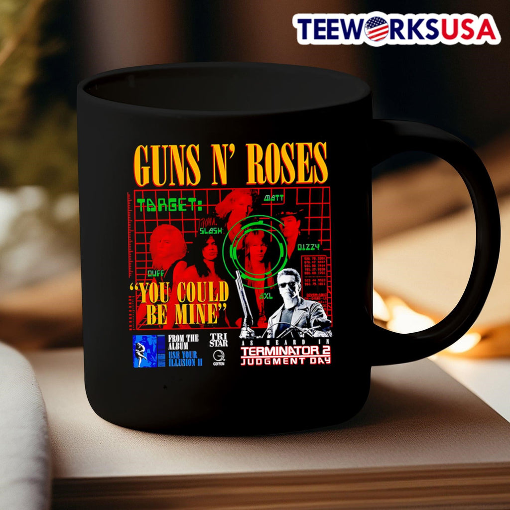 Guns N Roses you could be mine as heard in Terminator - Adult & Kids T-Shirts, Sweatshirts & Hoodies apparel design preview 3