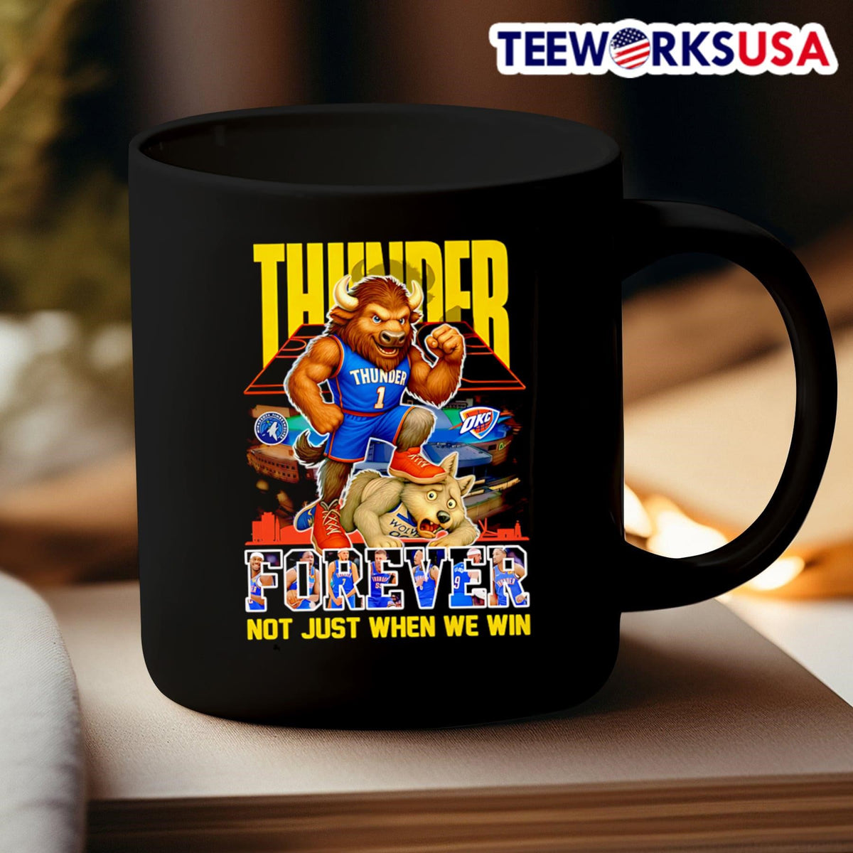 Rumble the Bison Thunder forever not just when we win - Adult & Kids T-Shirts, Sweatshirts & Hoodies apparel design preview 3