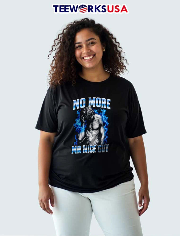 NO More MR Nice GUY muscular man holding head - Adult & Kids T-Shirts, Sweatshirts & Hoodies apparel design preview 3