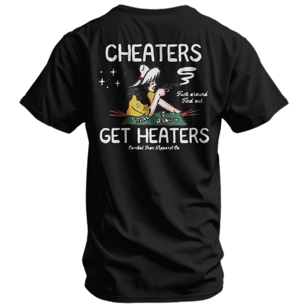 Cheaters Get Heaters Cowboy Edition Men's - Adult & Kids T-Shirts, Sweatshirts & Hoodies apparel design preview 1