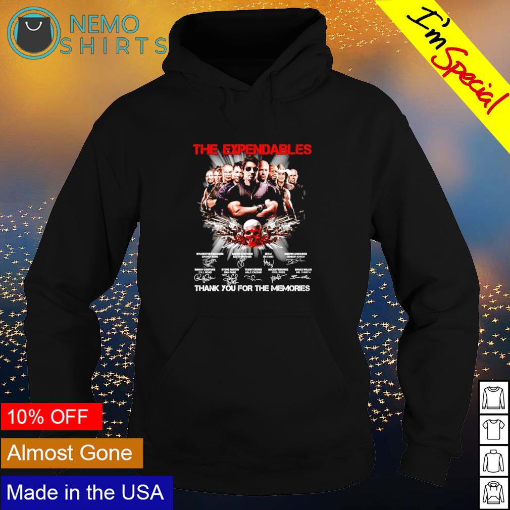 The Expendables thank you for memories signatures - Adult & Kids T-Shirts, Sweatshirts & Hoodies apparel design preview 2