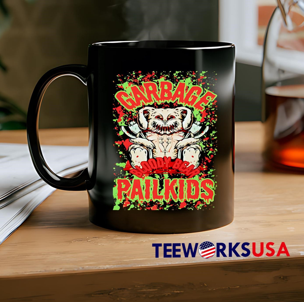 Garbage Bloody Bear Pail - Adult & Kids T-Shirts, Sweatshirts & Hoodies apparel design preview 2