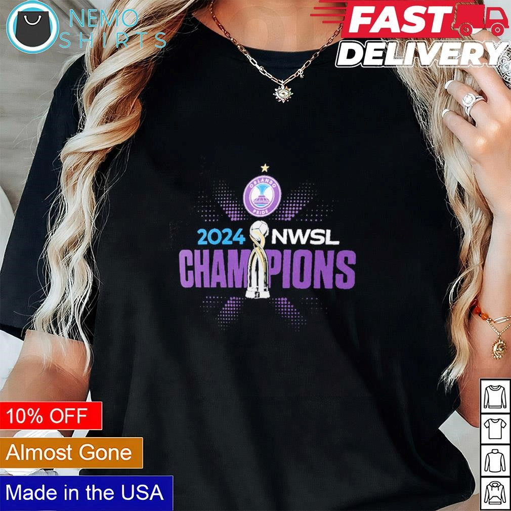 Orlando Pride 2024 NWSL champions - Adult & Kids T-Shirts, Sweatshirts & Hoodies apparel design preview 1