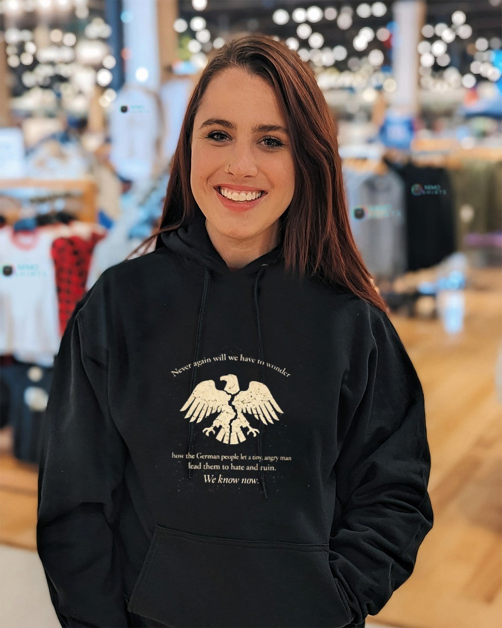 Never again will we have to wonder know now Emblem of - Adult & Kids T-Shirts, Sweatshirts & Hoodies apparel design preview 3