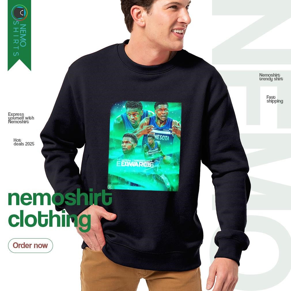 The lights that follow Anthony Edwards Minnesota - Adult & Kids T-Shirts, Sweatshirts & Hoodies apparel design preview 4