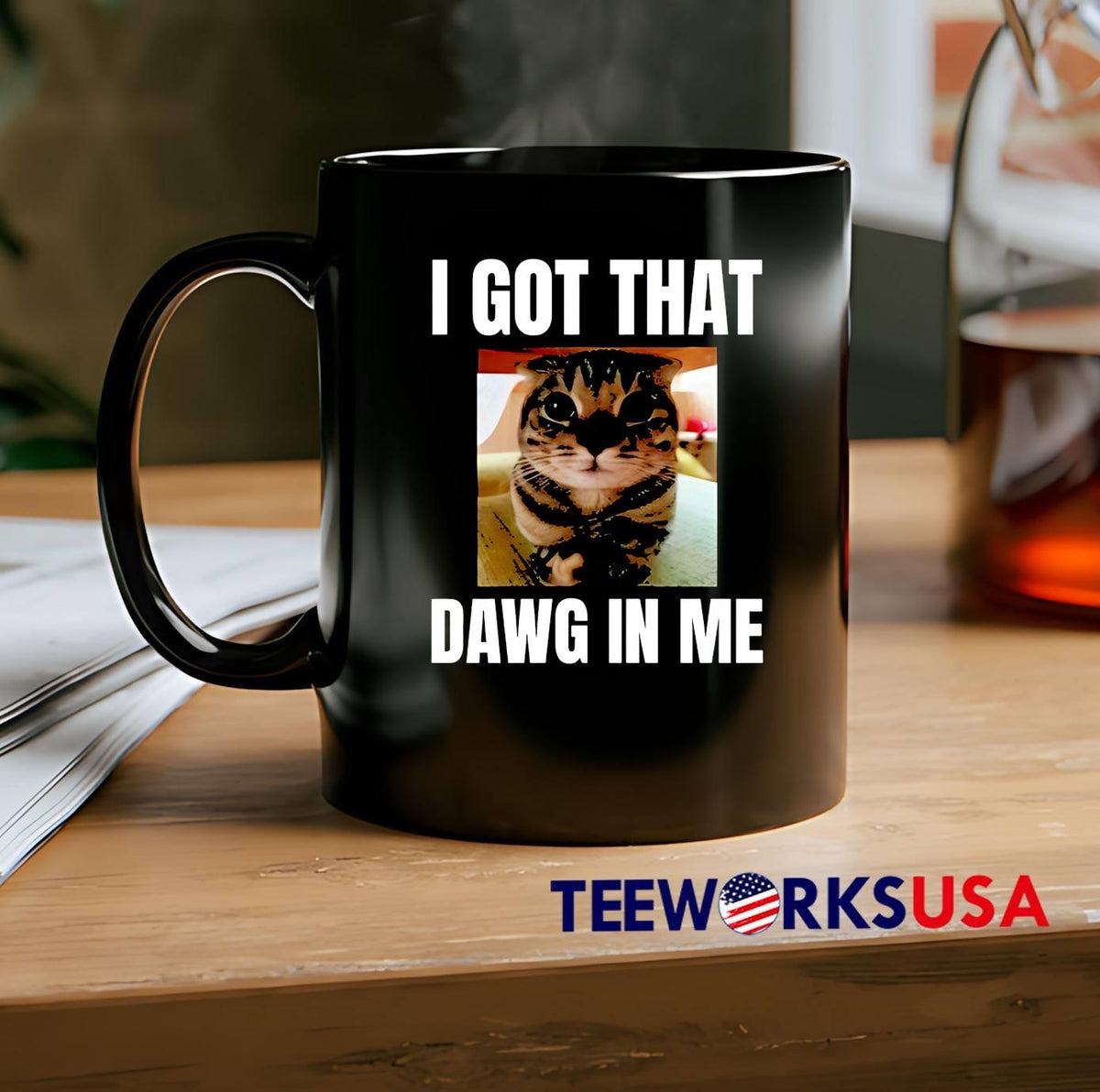 I got that dawg in me cat - Adult & Kids T-Shirts, Sweatshirts & Hoodies apparel design preview 2