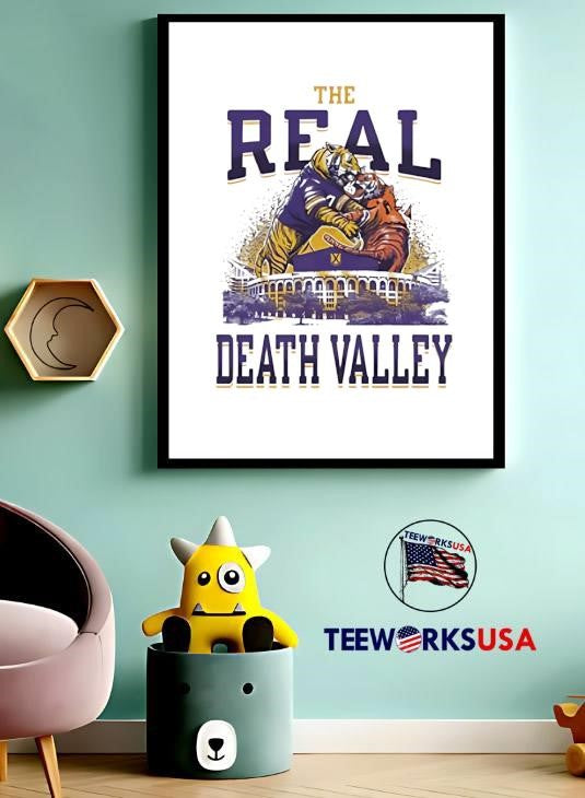 The Real Death Valley LSU Tiger Stadium - Adult & Kids T-Shirts, Sweatshirts & Hoodies apparel design preview 3