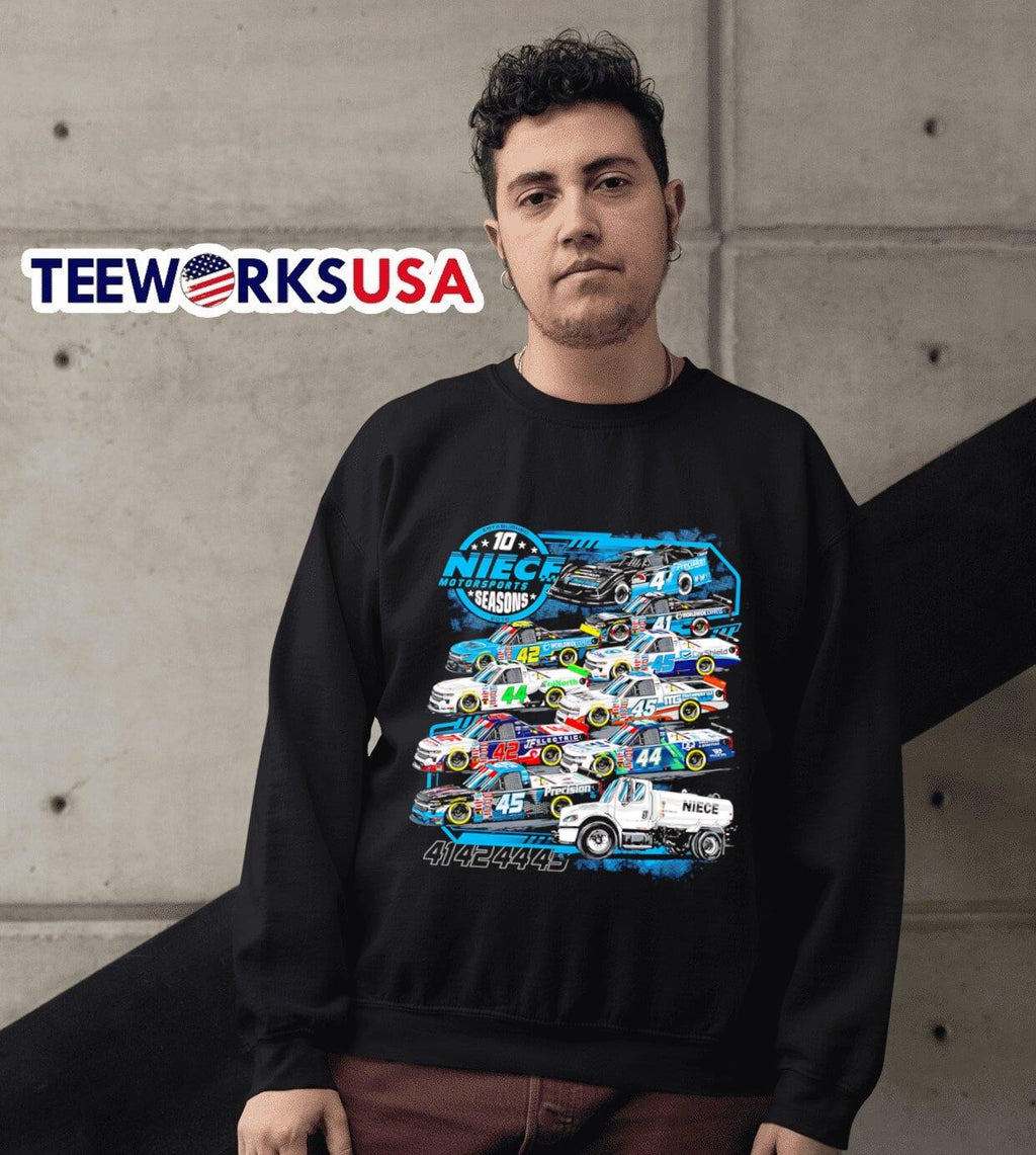 Niece Motorsports 10 Seasons - Adult & Kids T-Shirts, Sweatshirts & Hoodies apparel design preview 6