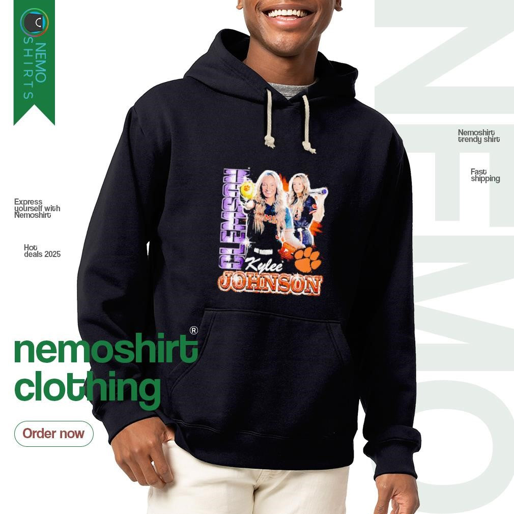 Kylee Johnson Clemson Tigers player collage 90s retro - Adult & Kids T-Shirts, Sweatshirts & Hoodies apparel design preview 2