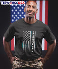 PTSD awareness American flag - Adult & Kids T-Shirts, Sweatshirts & Hoodies apparel design preview 1