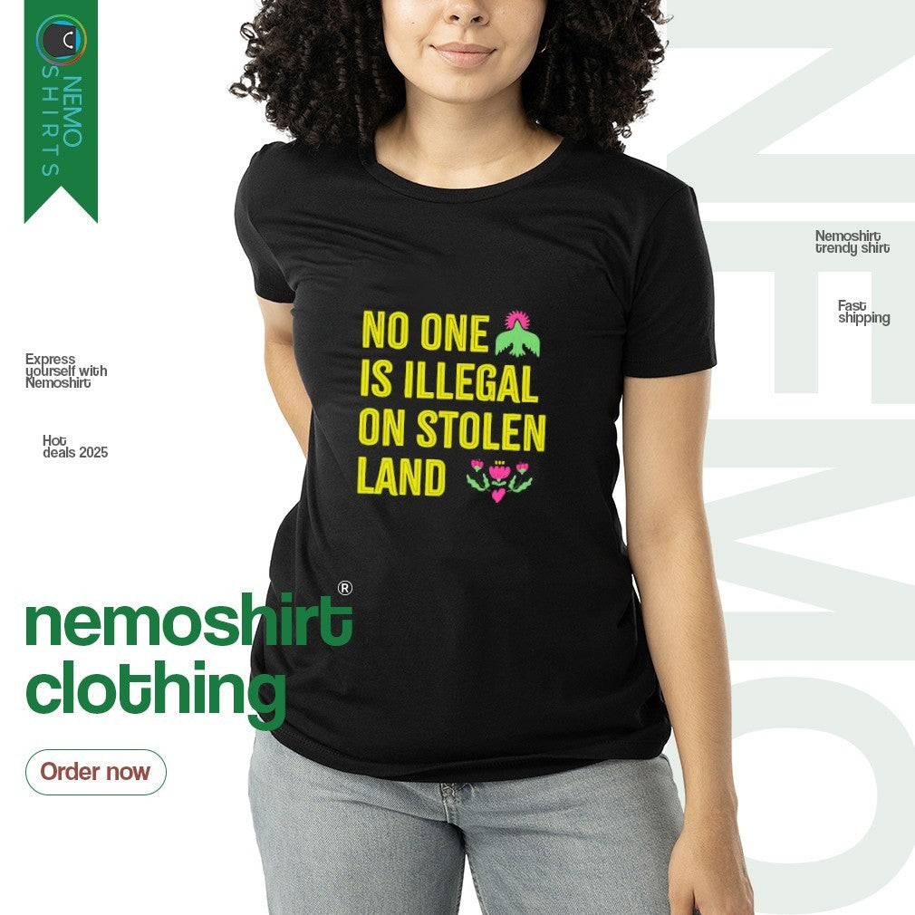 No one is illegal on stolen land - Adult & Kids T-Shirts, Sweatshirts & Hoodies apparel design preview 3