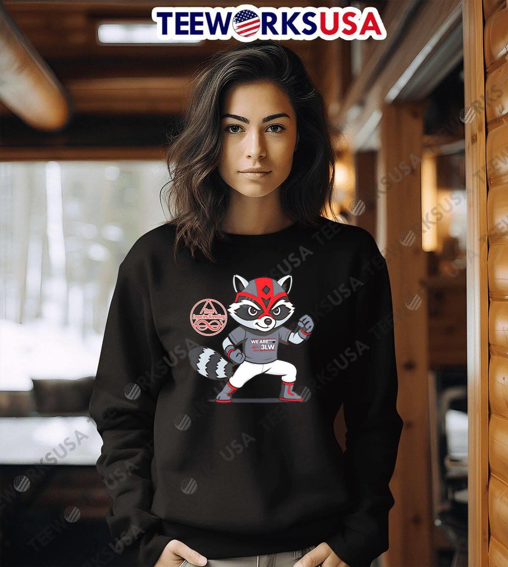 Ricky Raccoon three legacies wrestling - Adult & Kids T-Shirts, Sweatshirts & Hoodies apparel design preview 6
