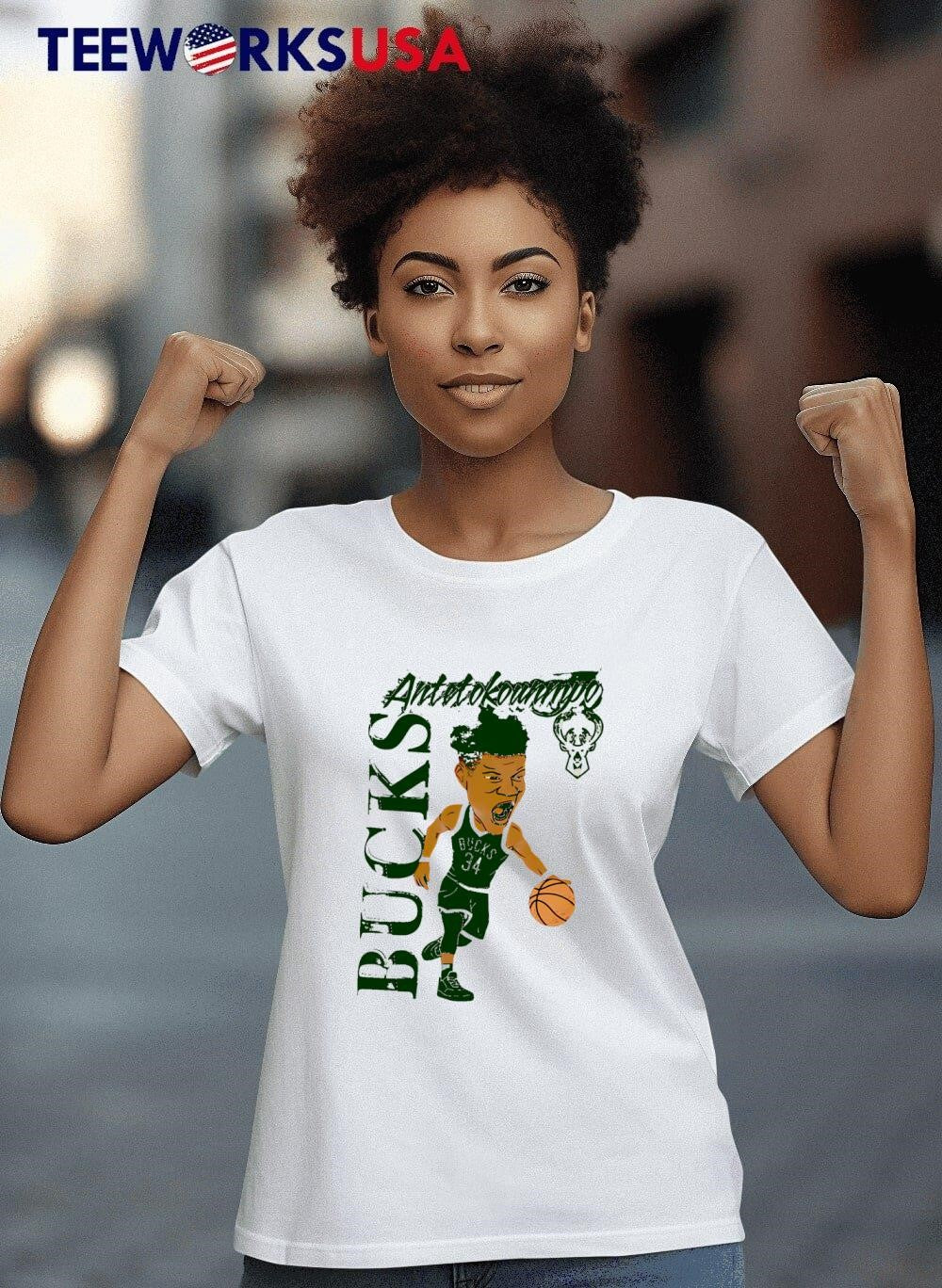 Antetokounmpo Bucks caricature cartoon - Adult & Kids T-Shirts, Sweatshirts & Hoodies apparel design preview 8