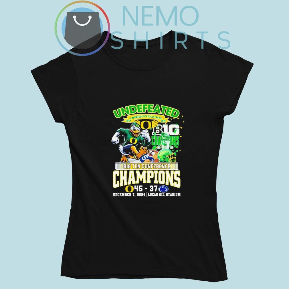 Undefeated 2024 Oregon Ducks Big Ten conference - Adult & Kids T-Shirts, Sweatshirts & Hoodies apparel design preview 6