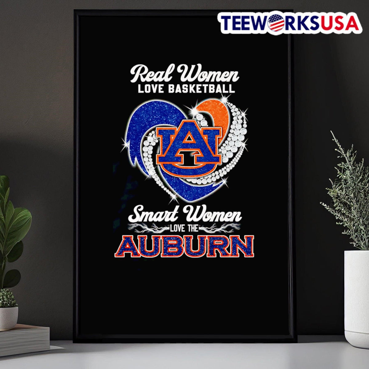 Real women love basketball smart the Auburn diamond - Adult & Kids T-Shirts, Sweatshirts & Hoodies apparel design preview 5