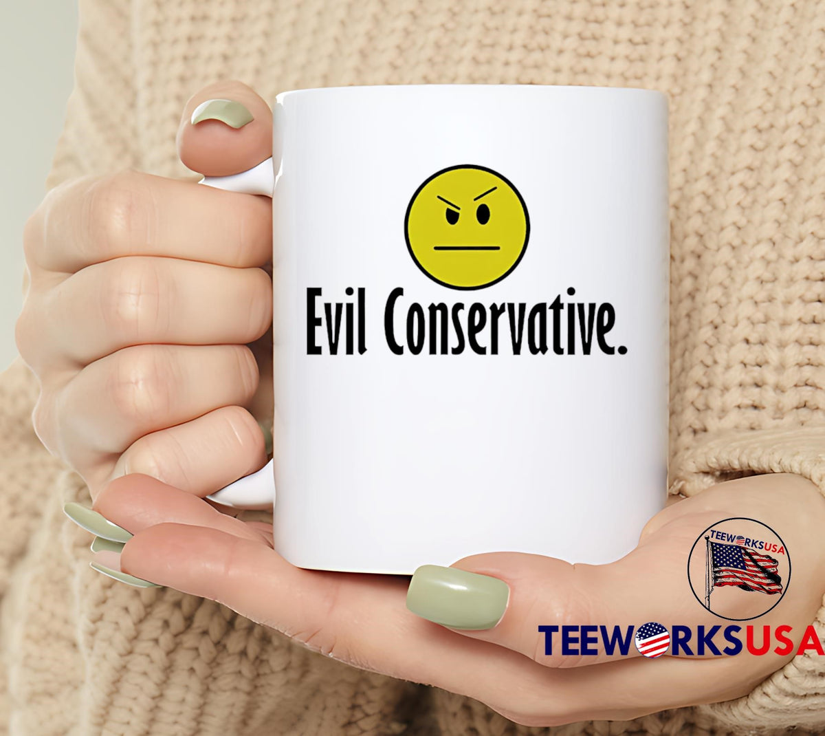 Evil Conservative Tall smle - Adult & Kids T-Shirts, Sweatshirts & Hoodies apparel design preview 6