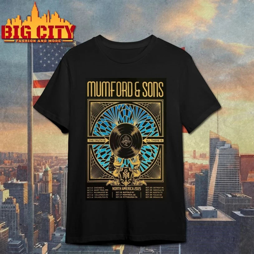 Mumford Sons North America Tour 2025 Poster - Adult & Kids T-Shirts, Sweatshirts & Hoodies apparel design preview 1