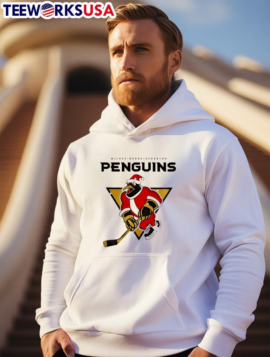 Wilkes-Barre Scranton Penguins Holiday Hat Trick - Adult & Kids T-Shirts, Sweatshirts & Hoodies apparel design preview 2