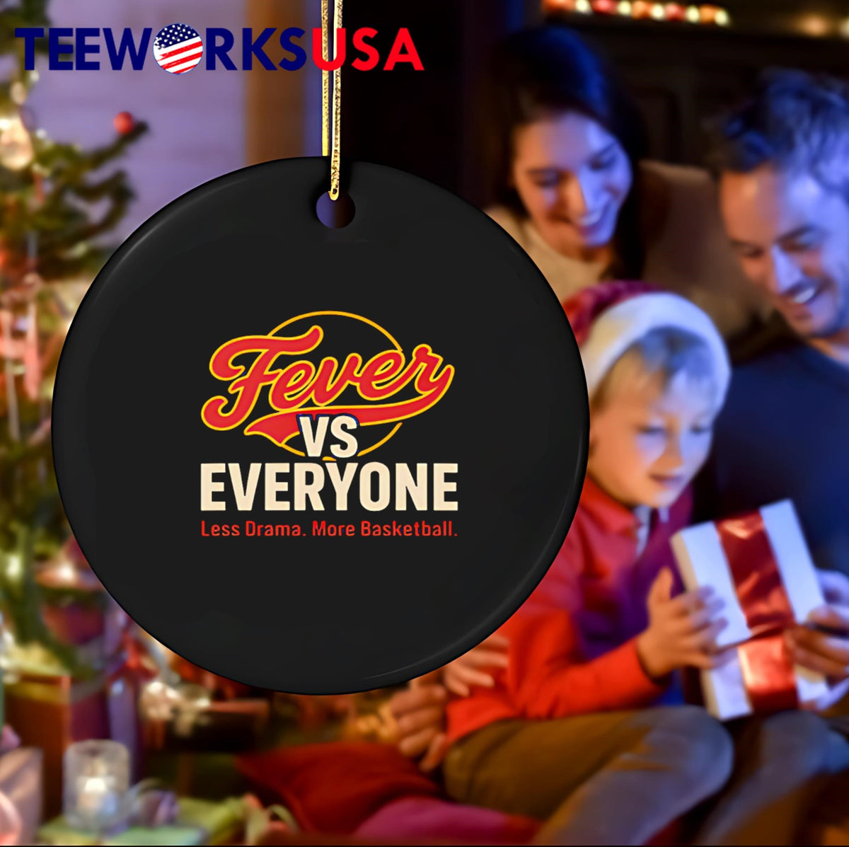 Fever vs Everyone Less Drama More Basketball - Adult & Kids T-Shirts, Sweatshirts & Hoodies apparel design preview 4