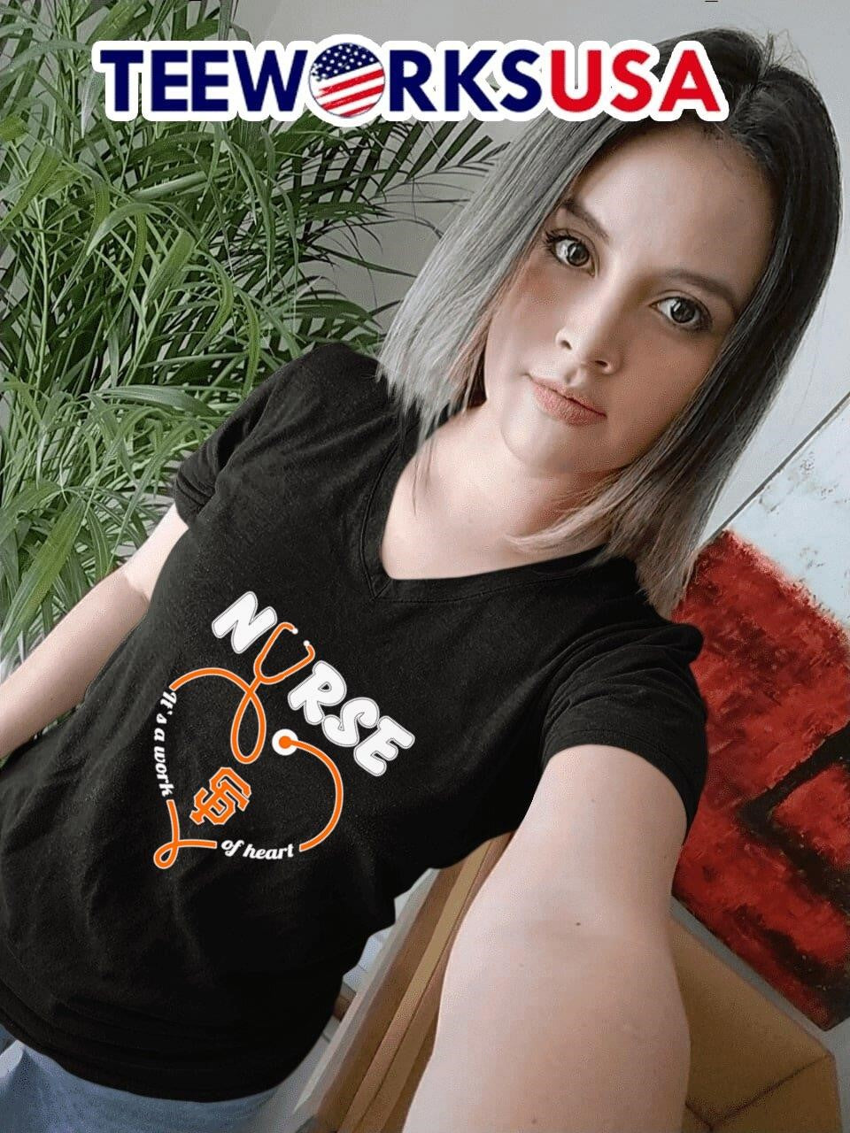 Nurse it's a work of heart San Francisco Giants - Adult & Kids T-Shirts, Sweatshirts & Hoodies apparel design preview 7