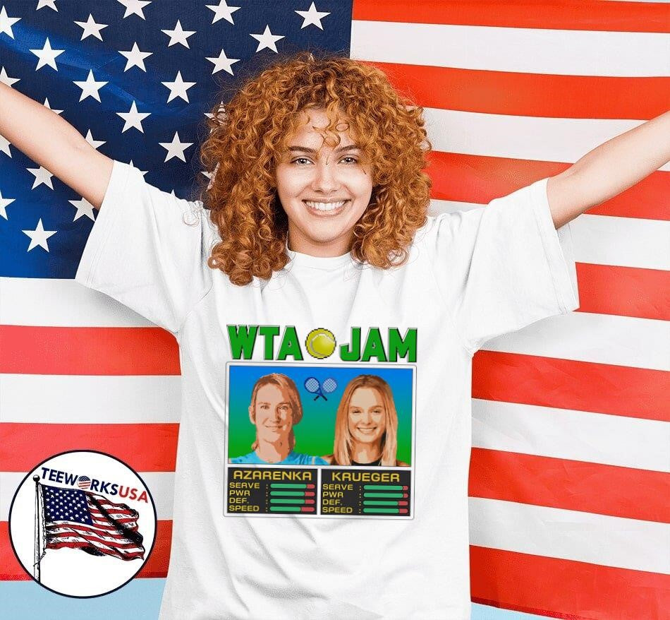 WTA Jam Azarenka and Krueger - Adult & Kids T-Shirts, Sweatshirts & Hoodies apparel design preview 7