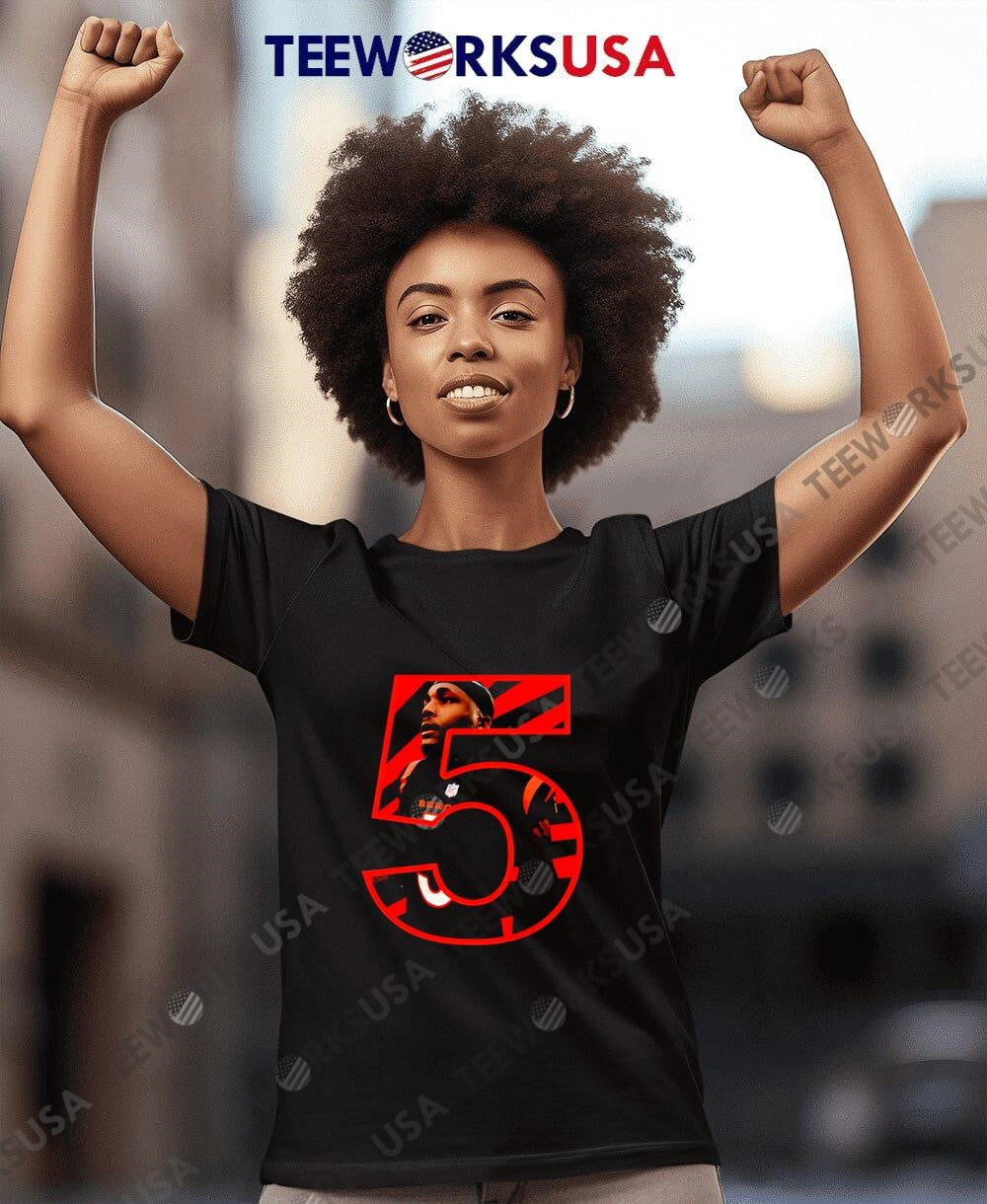 Adizlady Bengals Higgins 5 - Adult & Kids T-Shirts, Sweatshirts & Hoodies apparel design preview 7