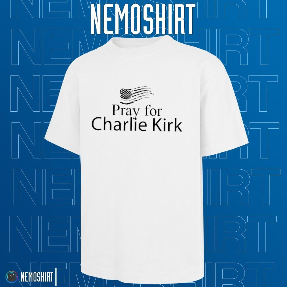 Pray for Charlie Kirk US flag - Adult & Kids T-Shirts, Sweatshirts & Hoodies apparel design preview 1