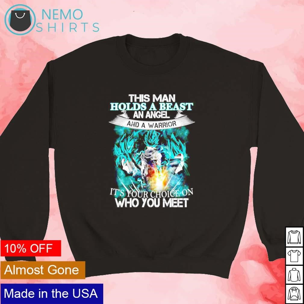 This man holds a beast an angel and warrior it's your - Adult & Kids T-Shirts, Sweatshirts & Hoodies apparel design preview 3