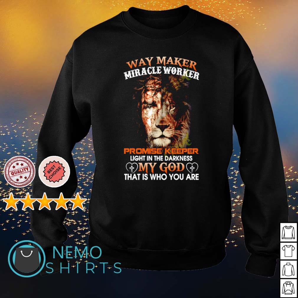 Lion way maker miracle worker promise keeper - Adult & Kids T-Shirts, Sweatshirts & Hoodies product image 4
