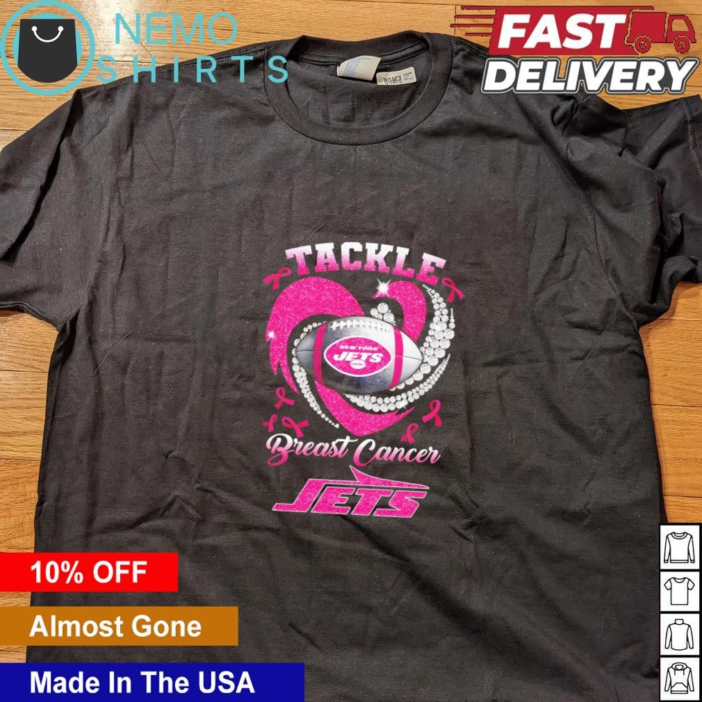 Tackle breast cancer New York Jets - Adult & Kids T-Shirts, Sweatshirts & Hoodies apparel design preview 4