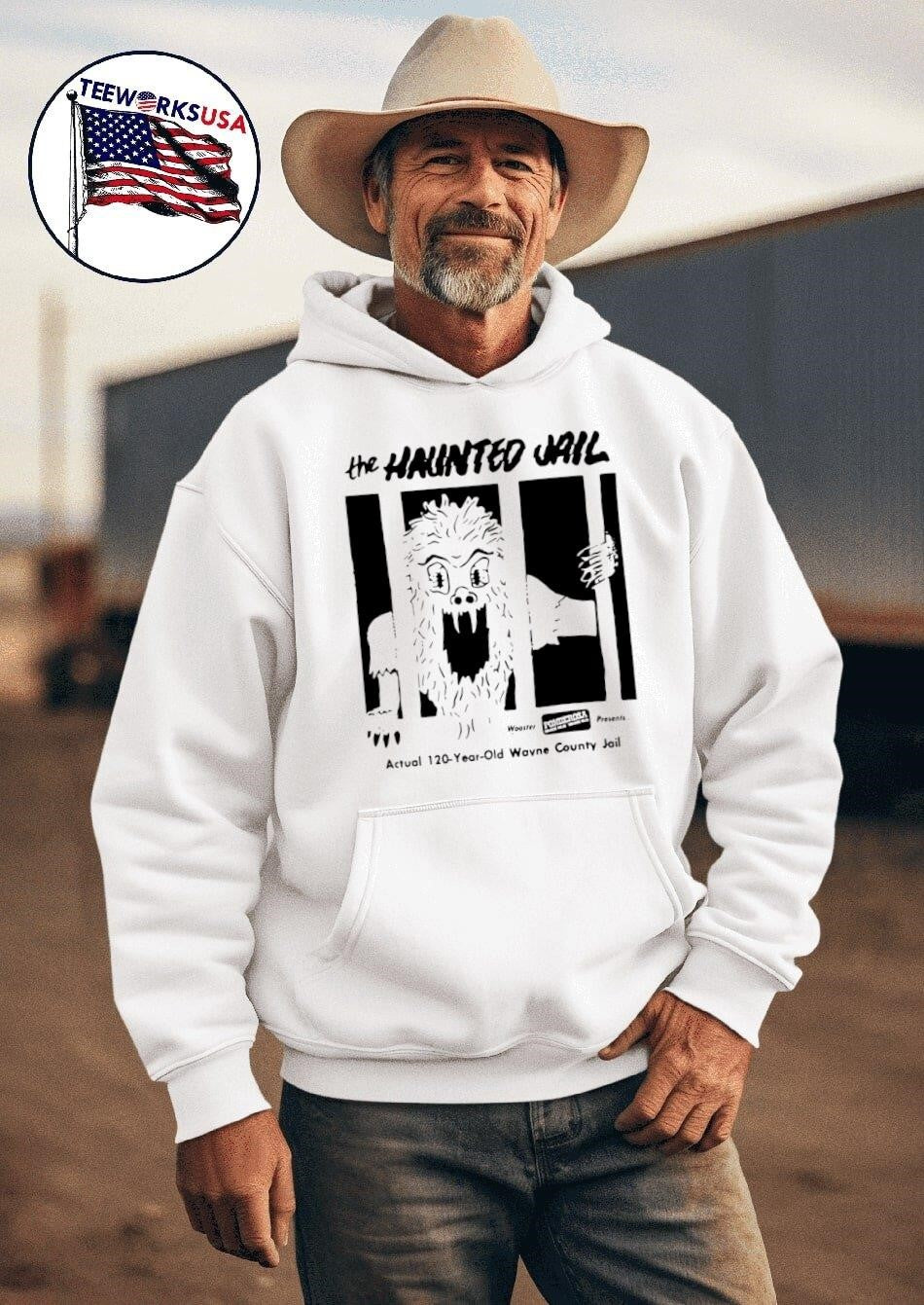 The Haunted Jail Horror Movie - Adult & Kids T-Shirts, Sweatshirts & Hoodies apparel design preview 2