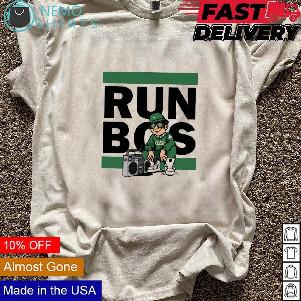 Run Bos hoops Boston Celtics - Adult & Kids T-Shirts, Sweatshirts & Hoodies apparel design preview 3