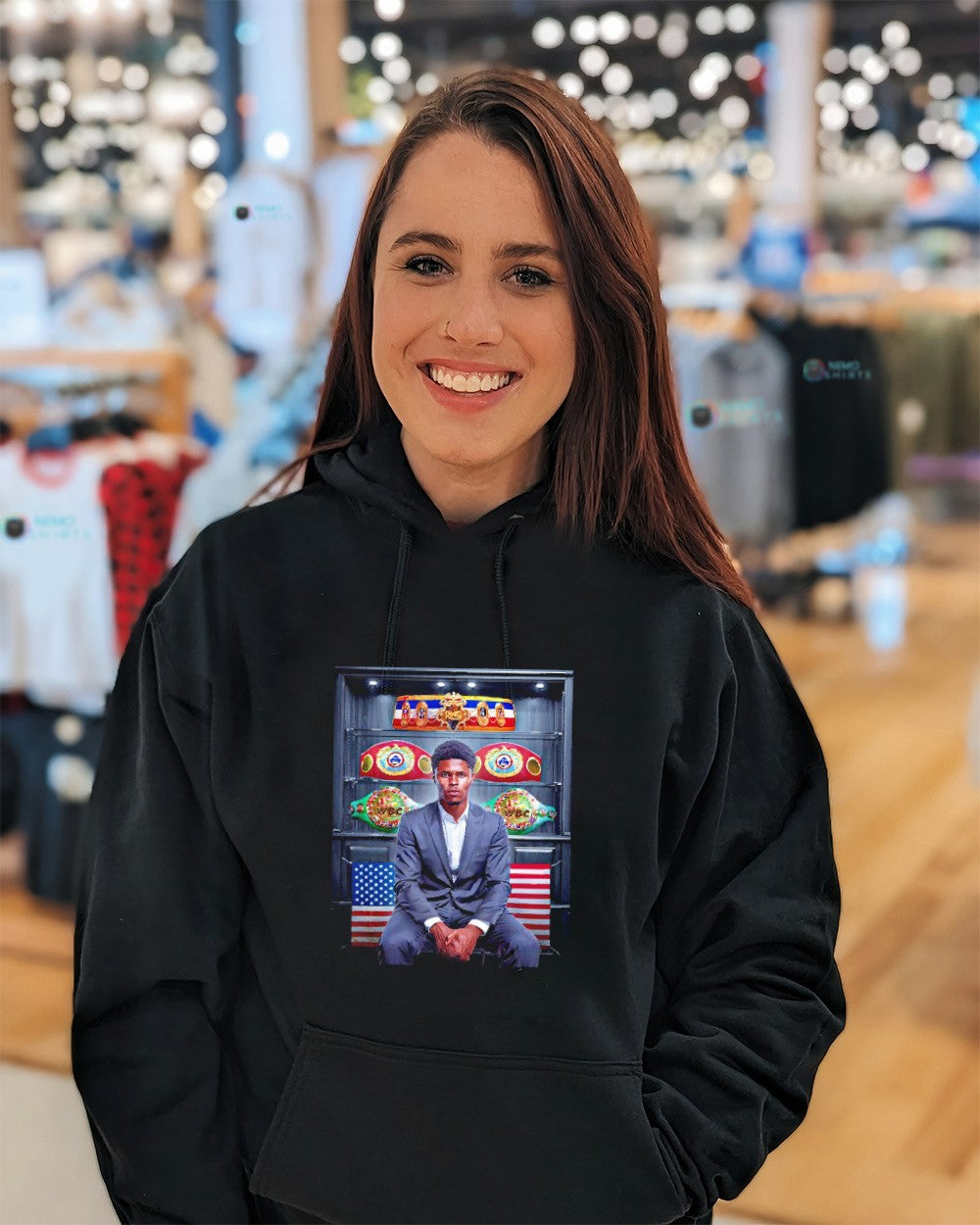 Shakur Stevenson three-weight world champion graphic - Adult & Kids T-Shirts, Sweatshirts & Hoodies apparel design preview 3