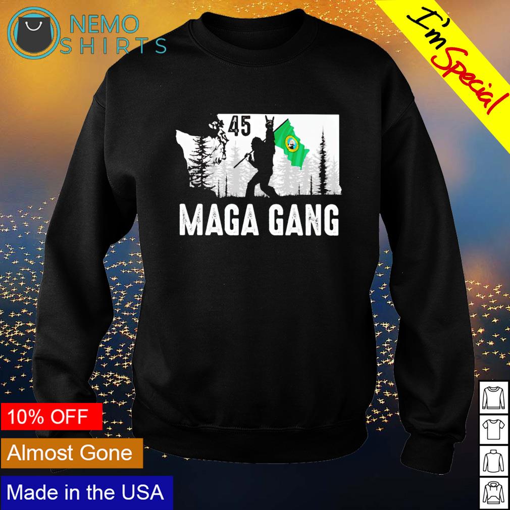 Bigfoot Washington State vote Trump Maga gang - Adult & Kids T-Shirts, Sweatshirts & Hoodies apparel design preview 4