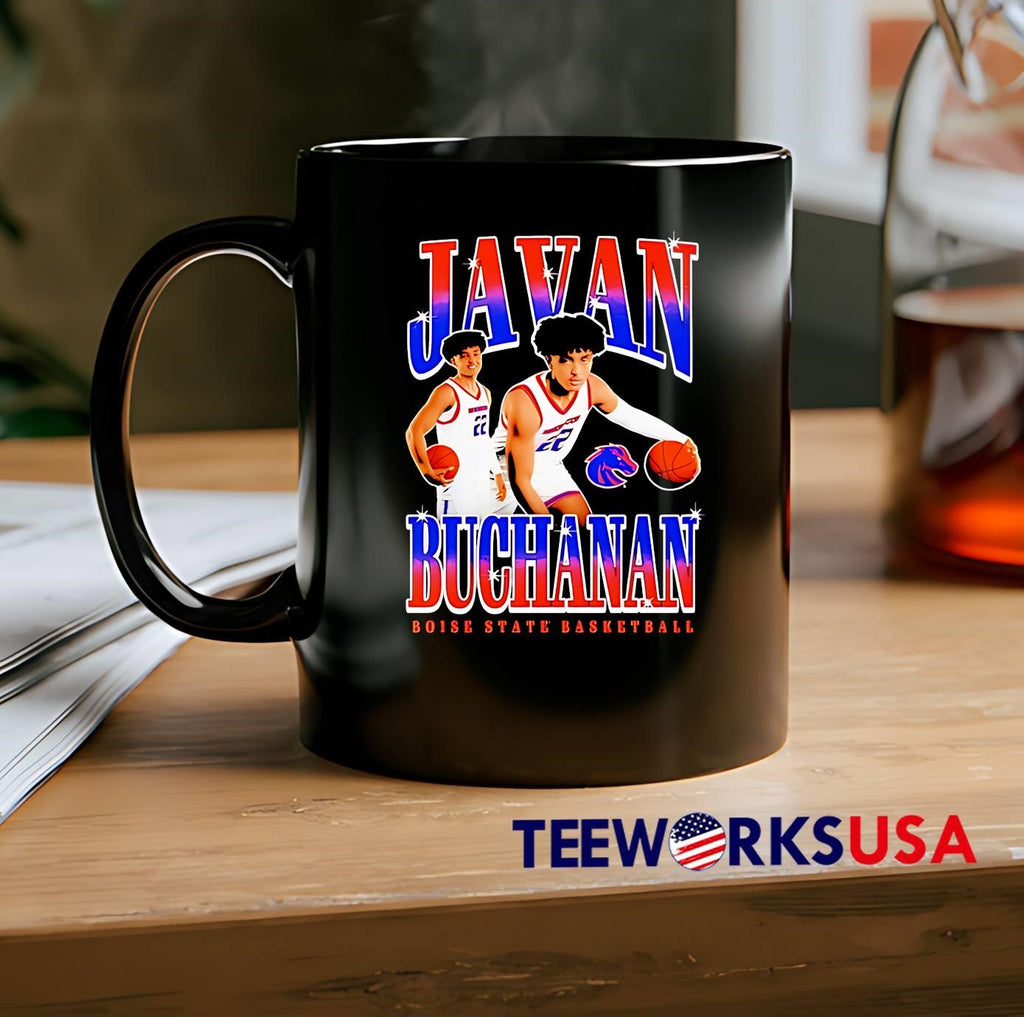 Javan buchanan boise state broncos player collage - Adult & Kids T-Shirts, Sweatshirts & Hoodies apparel design preview 2