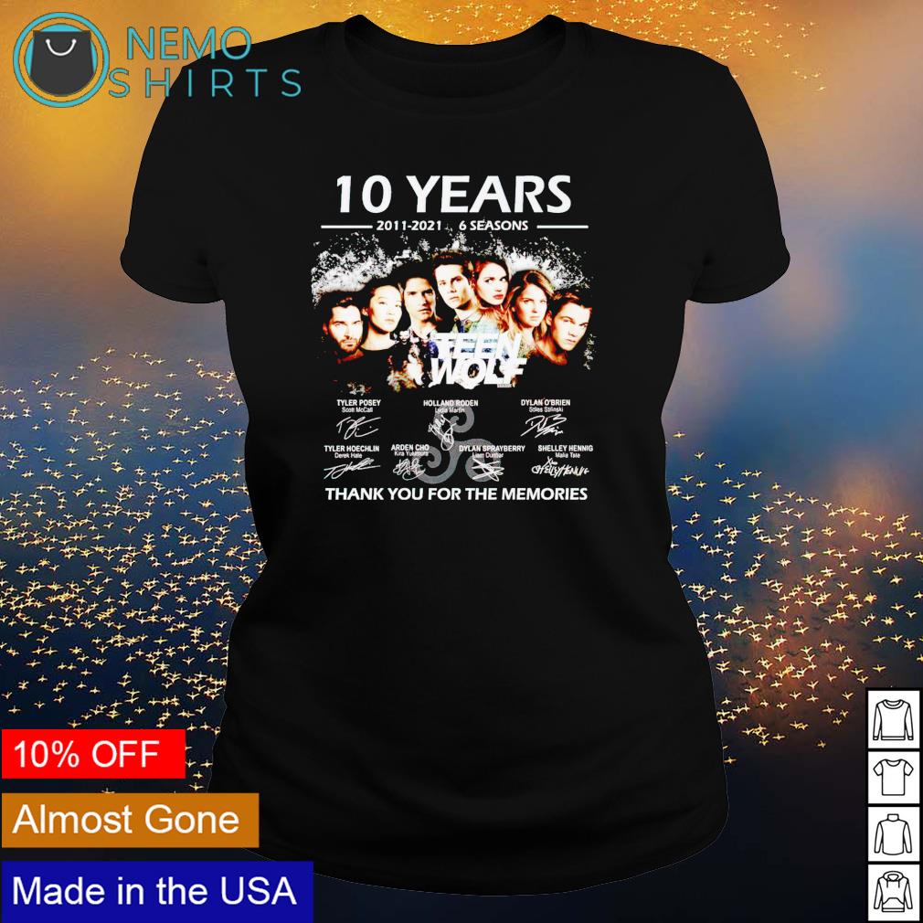 10 years of Teen Wolf 2011 2021 thank you for the - Adult & Kids T-Shirts, Sweatshirts & Hoodies apparel design preview 3