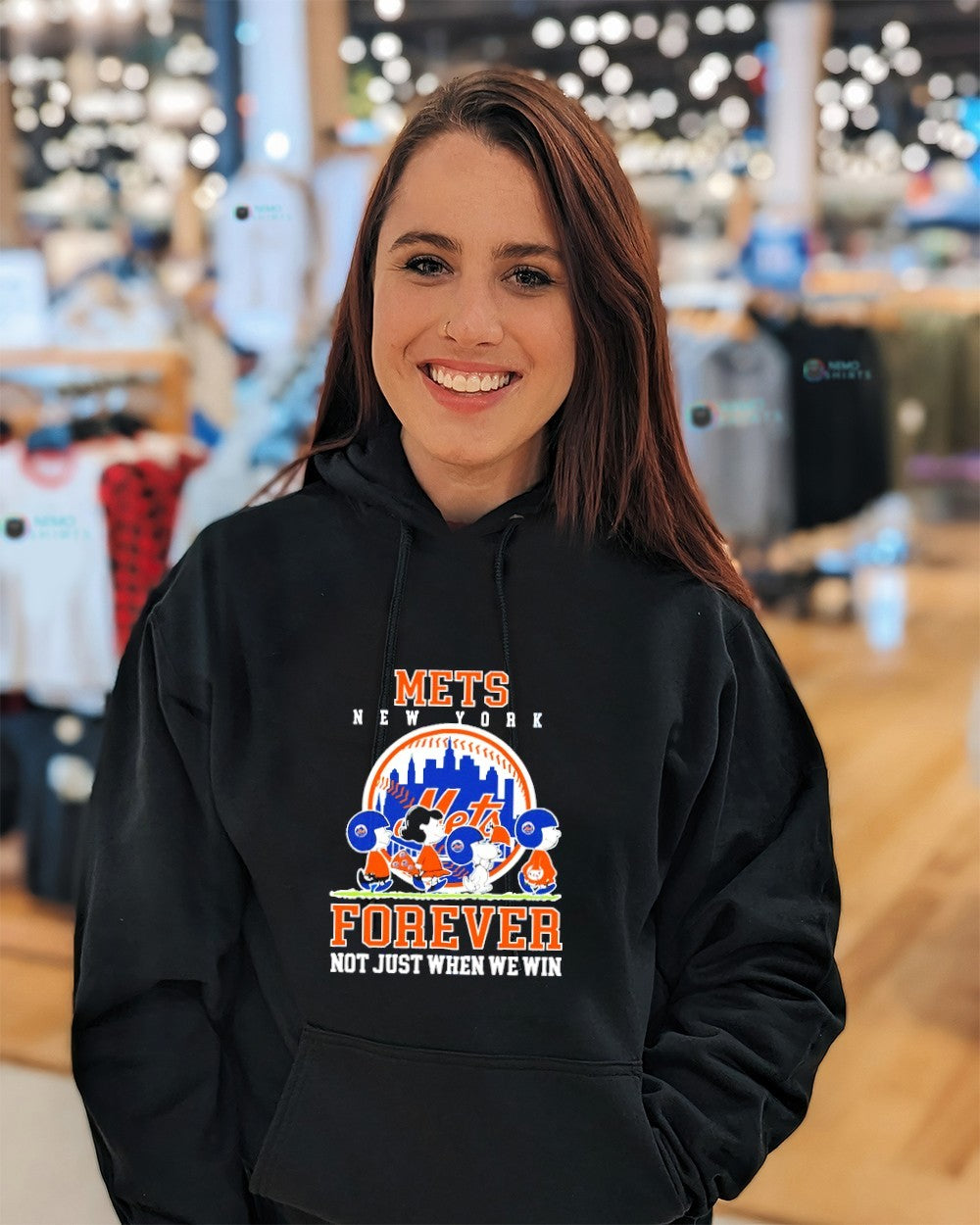 New York Mets forever not just when we win Peanuts - Adult & Kids T-Shirts, Sweatshirts & Hoodies apparel design preview 5