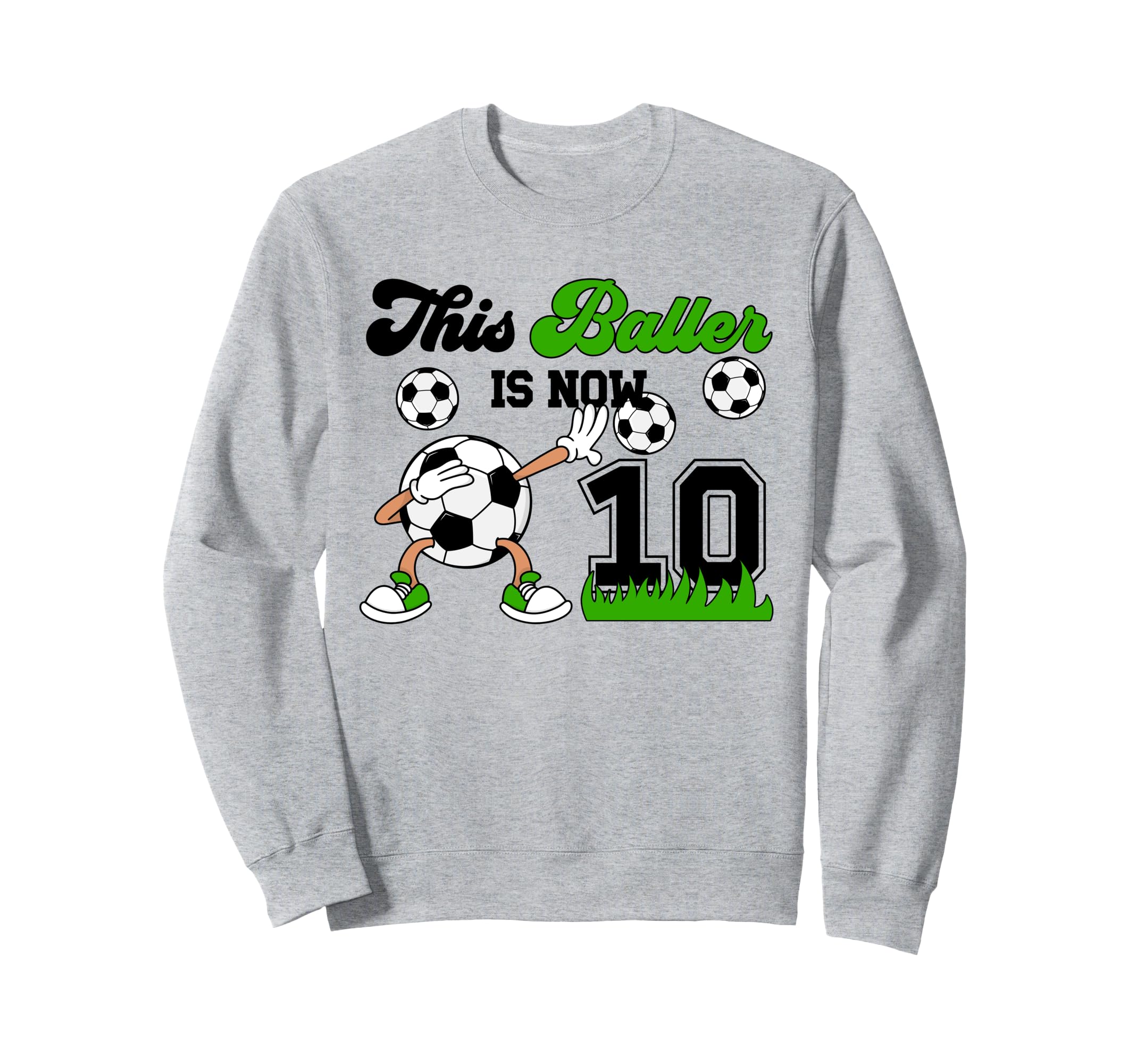 10Th Birthday Soccer Ten Year Old Sweatshirt - Graphic Print for Adults - T-Shirt, Sweatshirt, Hoodie